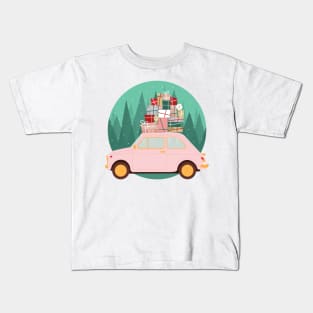 Christmas Presents On The Car Kids T-Shirt